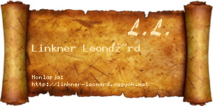 Linkner Leonárd névjegykártya